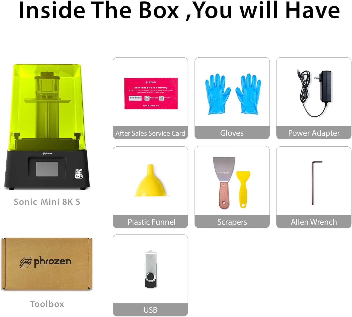 Phrozen Sonic Mini 8K S Resin 3D Printer - SKY HEIGHTS