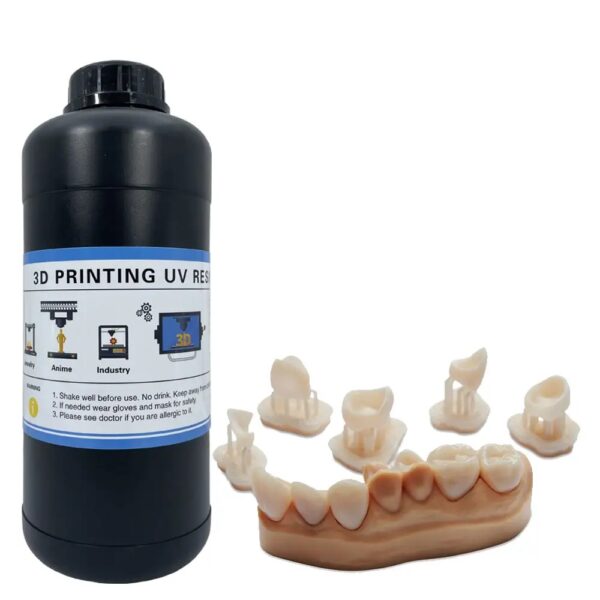 RCZ Temporary Crown 3D Printing Resin for LCD/DLP Printer, High Precision Non-toxic A2 Color Liquid Dental, 250g