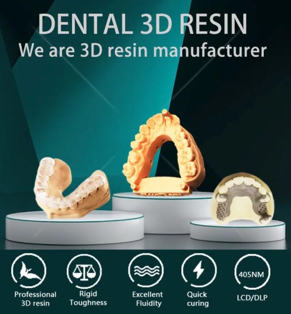 RCZ Temporary Crown 3D Printing Resin for LCD/DLP Printer, High Precision Non-toxic A2 Color Liquid Dental, 250g - Image 2