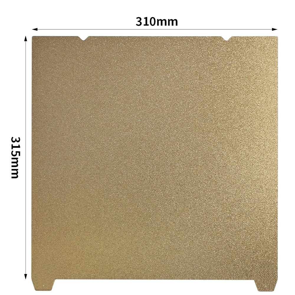 Creality K1 Max Double-Sided Gold PEI Textured Spring Steel Build Plate – 310 × 315mm - Image 2
