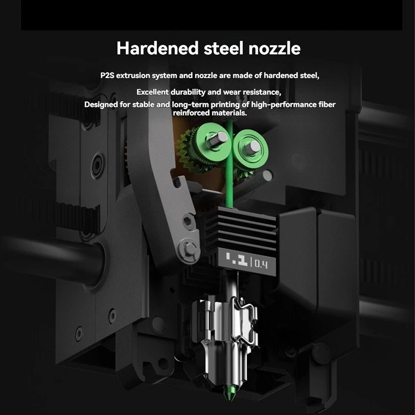 Bambu Lab P2S/X2D High-Flow Integrated Hardened Steel Hotend – 0.4mm / 0.6mm / 0.8mm (CN) - Image 4