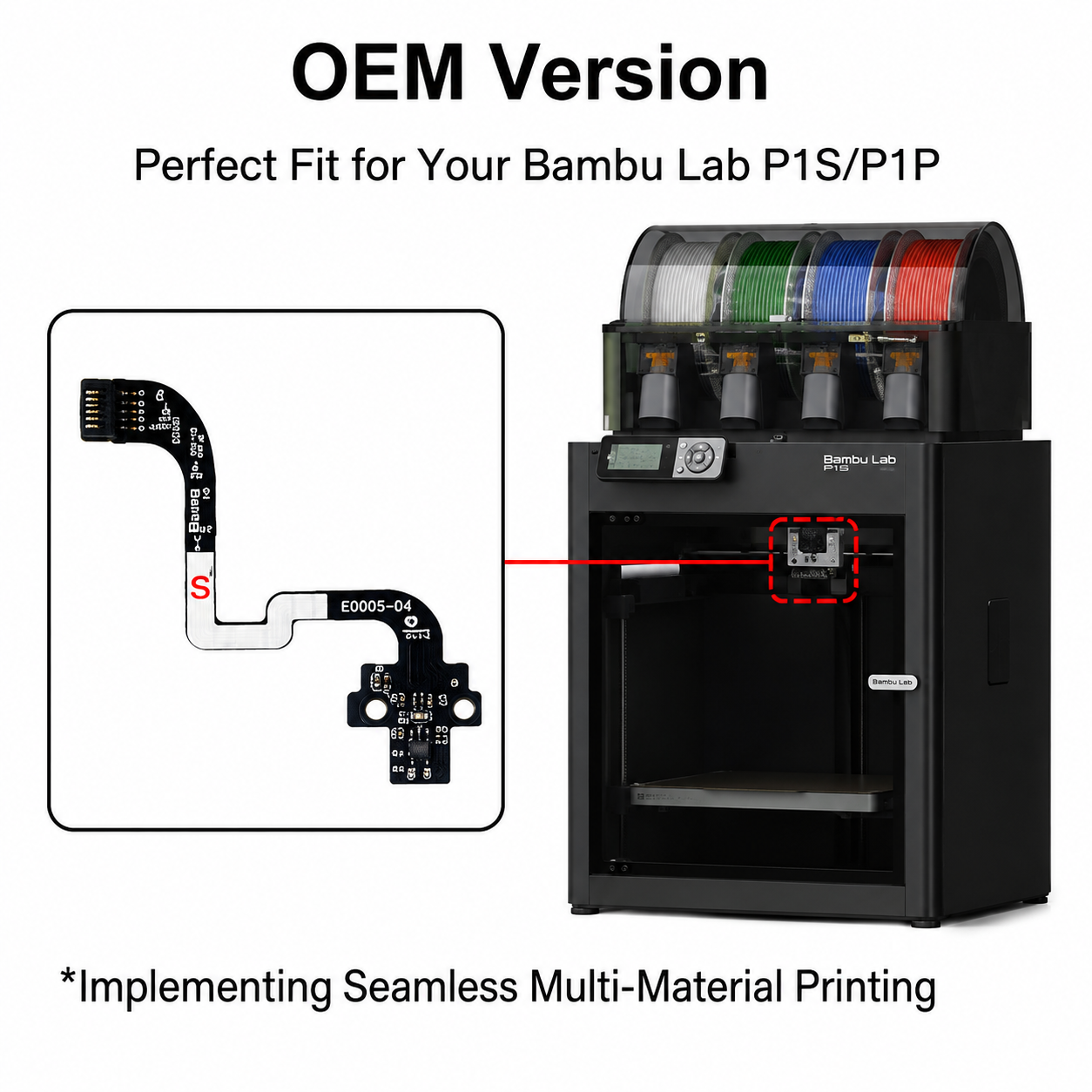 Hall Switch Board Assembly for Bambu Lab P1P/P1S Extruder Filament Sensor Replacement CN - Image 2
