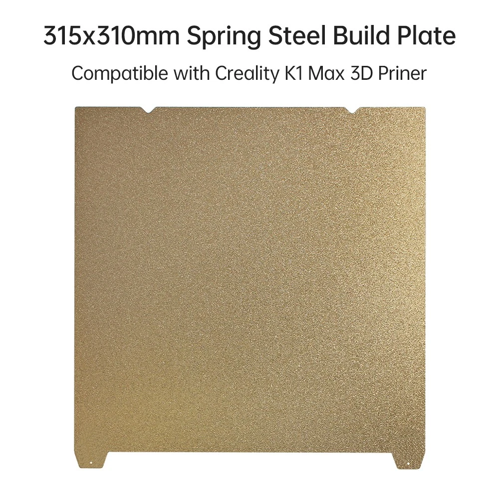 Creality K1 Max Double-Sided Gold PEI Textured Spring Steel Build Plate – 310 × 315mm - Image 3
