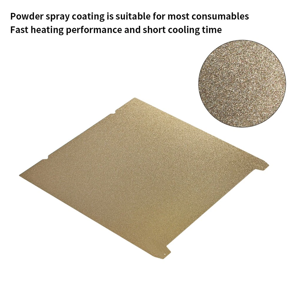 Creality K1 Max Double-Sided Gold PEI Textured Spring Steel Build Plate – 310 × 315mm - Image 5