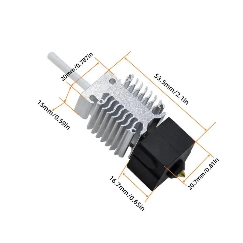 Ender-3 V3 SE Hotend Kit with Heatsink (with 0.4 Brass Nozzle, Stainless Steel Throat) - Image 6